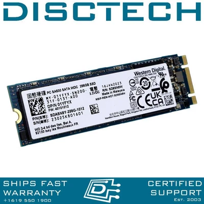 Western Digital SDASN8Y-256G-1012 Dell 1YFYX 256GB M.2 2280 6Gbps SATA SSD Drive - Image 1 of 3