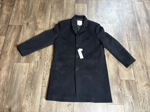 Calvin Klein Cashmere Wool Blend Overcoat Black Men’s Size Large $699 Retail - Picture 1 of 9