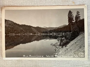 1950 Rim Rock Lake - White Pass HWY Washington - Ellis RPPC - Bild 1 von 2