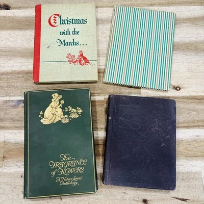 Lot of 4 Vintage/Antique Books Poetry Washington Irving Christmas w/ Dickens Foto 1 de 4