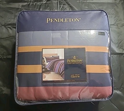 Pendleton Lake Stripe 3-Piece Comfoter Set Full/Queen  NWT  - Image 1 of 4