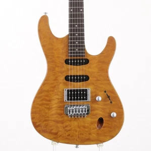 Ibanez SA160QM Edredón Usado Superior de Arce Caoba Cuerpo Trasero Ámbar con Estuche Suave - Imagen 1 de 7