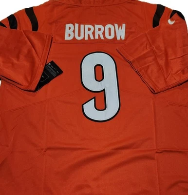 Joe Burrow talla juvenil Cincinnati Bengals #9 talla S-xl naranja cosido nuevo con etiquetas Foto 1 de 2