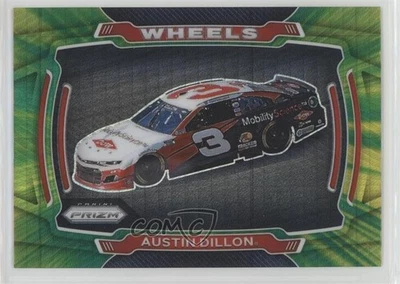 2021 Panini Prizm Wheels Green & Yellow Hyper Prizm Austin Dillon #70 - Image 1 of 2