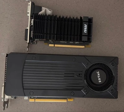 NVIDIA GeForce GT 730 & GTX 970 6GB Graphics Card Set PCIe x16 2014 - Image 1 of 4