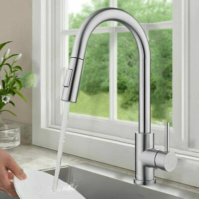 SENLESEN Commercial Kitchen Sink Faucet Pull Out W/ Sprayer Head Single Handle Mixer Tap