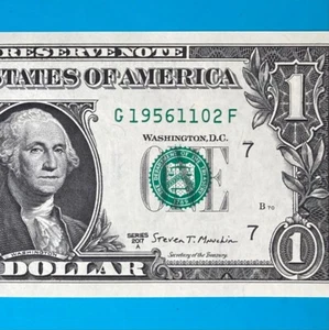 1956 November 2 : G 19561102 F $1 One Dollar Bill BIRTHDAY *UNC* - Picture 1 of 4