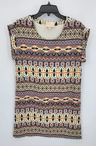 Skies Are Blue Dress Womens Small Aztec Southwest Scoop Neck Knit Boho Tribal - Picture 1 of 8