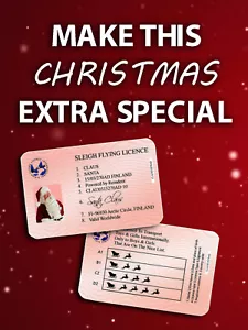 Pack of 100 Santa Claus Lost Driving Licence, Christmas Eve Keepsake, Xmas Box - Picture 1 of 1