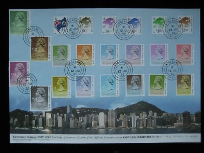 Estampillas definitivas 1987-1992 último día de emisión portada el 12 de junio de 1992 Foto 1 de 4