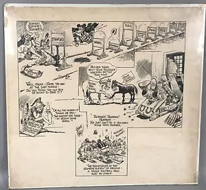 1929 Jimmy Hatlo Original Comic Kunst College Football USC Notre Dame Roy Riegels - Bild 1 von 5