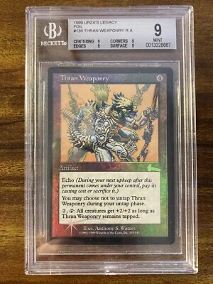 MTG✨THRAN WEAPONRY FOIL✨Urza’s Legacy BGS QUAD 9’s MINT RARE Artifact  LOW POP ! - Image 1 of 4