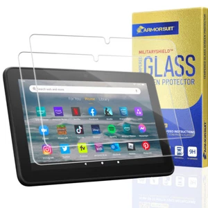 [2-Pack] ArmorSuit Tempered Glass Screen Protector for All-new Fire 7 (7 inch) - Picture 1 of 2