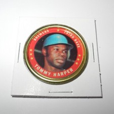1971 Topps Baseball Coin Pin #140 Tommy Harper Milwaukee Brewers NEAR MINT