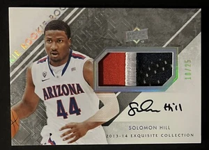 2013-14 Exquisito Solomon Hill #65 autógrafo automático parche de 3 colores novato radiocontrol 10/25 - Imagen 1 de 2
