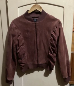 Ladies Velvet Stretch Bomber Jacket~Excellent Condition - Picture 1 of 4