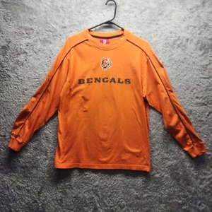 NFL Cincinnati Bengals Shirt Herren Medium* Vintage Orange Langarmshirt LESEN - Bild 1 von 8