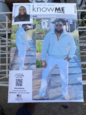 Know Me R11722 Windbreaker Jacket & Colorblocked Fly-Front Pants Sz 34-42 UNCUT - Image 1 of 2