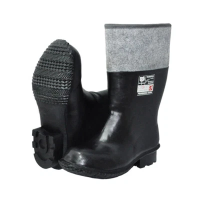 FAGUM-STOMIL Gummistiefel Gartenstiefel aus Gummi und Filz 6250 BORYNA schwarze Gummischuhe