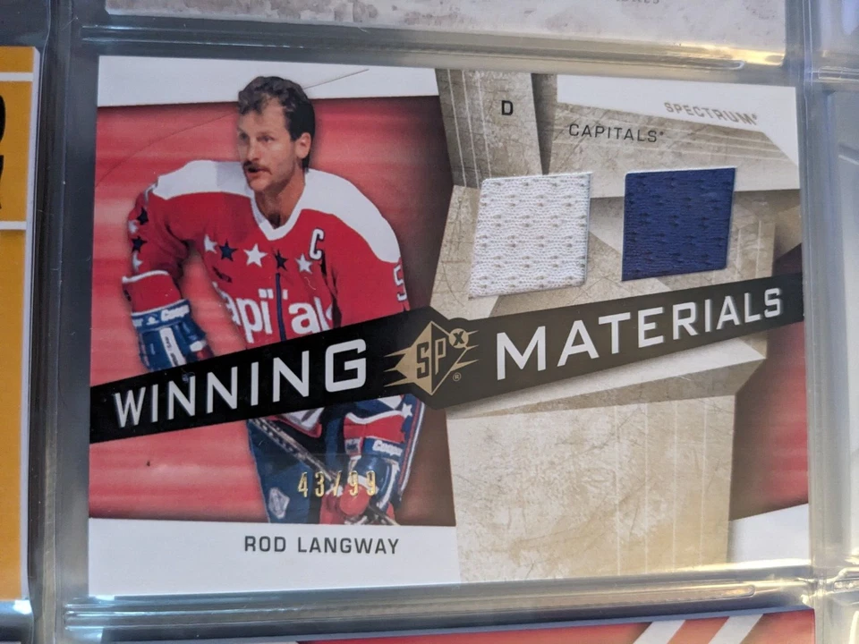 2008-09 UD SPX ROD LANGWAY JERSEY WM-RL Winning Materials Capitals /99 - Image 1 of 1