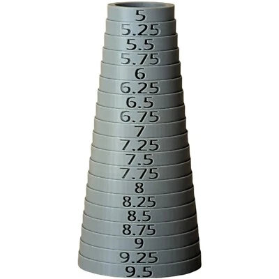 Oval Bracelet Sizer Mandrel Stepped Measuring Tool Quarter Sizes -made in USA - Image 1 of 4