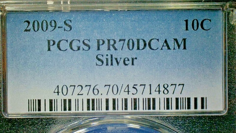 4th of JULY SALE EXTENDS--U.S. UNC. 2009-S PCGS PR70DCAM SILVER DIME-KM#195b Cover