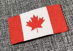 CANADIAN Maple Leaf Flag Nylon Patch - Full Colour 32mm x 17mm - Picture 1 of 3