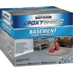 (2)-Rust-Oleum Epoxyshield 120 Oz. Satin Gray Basement Floor Coating Kit 391282 - Picture 1 of 1