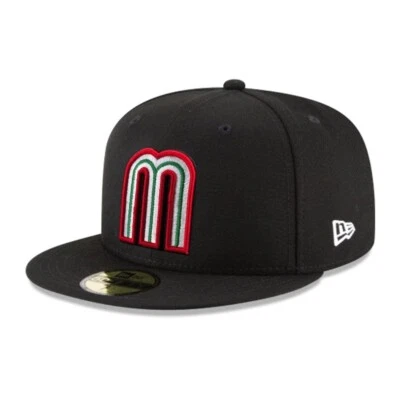 New Era 59FIFTY Fitted Mexico Hat - Mexican National Baseball Team Cap - Black - Image 1 of 3