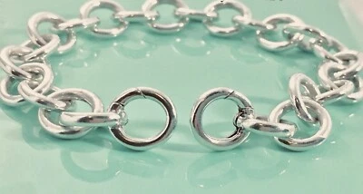 Tiffany & Co. Sterling Silver Round Clasping End Link 7 1/2" Charm Bracelet - Image 1 of 4
