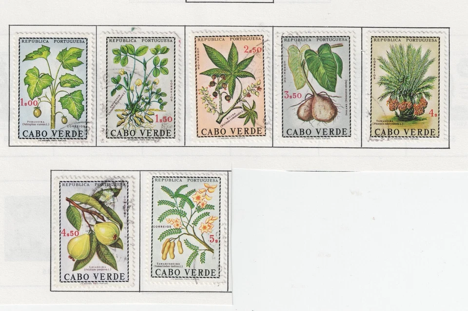 Cabo Verde Islands Portuguese Colonial Flora Fruits set 1968 AFR - Image 1 of 1