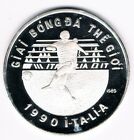 Vietnam 100 Dong 1989 Football World Cup Italy 1990 Silver Proof