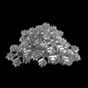 Eisige Schneeflocke Weihnachten Basteln Spiegel Pks 10, viele Farben/Größen, Gravur/H - Bild 1 von 4