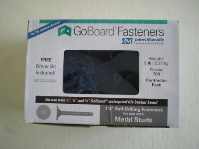 GoBoard Fasteners 1 1/4" Self-Drilling Fasteners for Metal studs 700 Pieces
