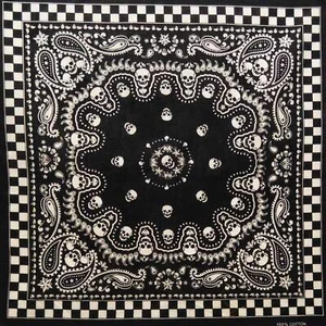 Paisley Skull Bandana - Black - Photo 1/1