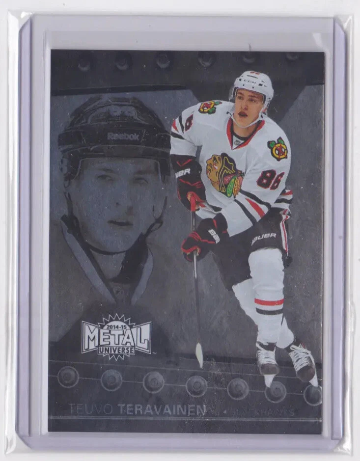 2014-15 FLEER SHOWCASE METAL UNIVERSE RC INSERT TEUVO TERAVAINEN #22 BLACKHAWKS - Image 1 of 2