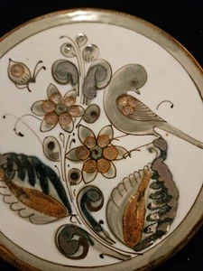 Cerámica México Tonala Ken Edwards El Palomar Trivet Naturaleza - Imagen 1 de 9