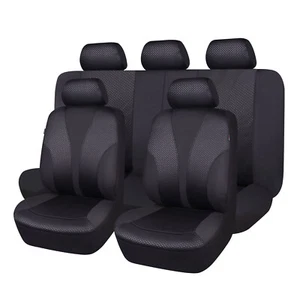 Universal Car Seat Covers Fabric Rear Split 40/60 50/50 60/40 Black Polyester - Picture 1 of 13