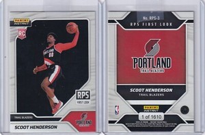 2023-24 Panini Instant Scoot Henderson RPS FIRST LOOK 1/1610  Blazers  RC (QTY)