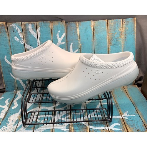 NUOVI sandali casual slip on bianchi Ugg M Tasman Sport taglia 1138590 WHT