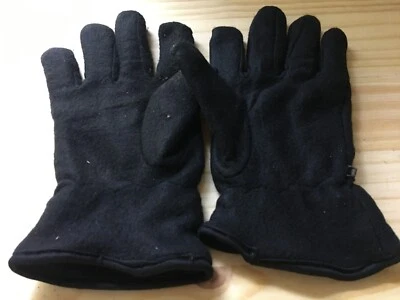 Термальные флисовые черные зимние перчатки для мужчин - один размер подходит всем - Изображение 1 из 3