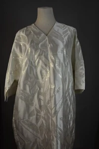NEW H&M LUX COLLECTION WHITE SILVER KIMONO DRESS SIZE XS - Picture 1 of 5