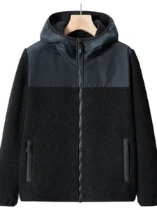 Mens Polar Fleece Coat Winter Warm Casual Sports Zip Up Jacket Fitness Outwear - Picture 1 of 13