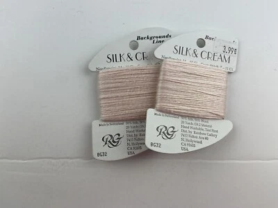 Rainbow Gallery Silk And Cream Thread BG32 Pink Thread Lot Of 2 Discontinued - Image 1 of 4