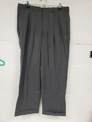 Covington Mens Classic Fit Gray Dress Pants Pleated With Cuffs Sz 30x30 NWT  - Image 1 of 4