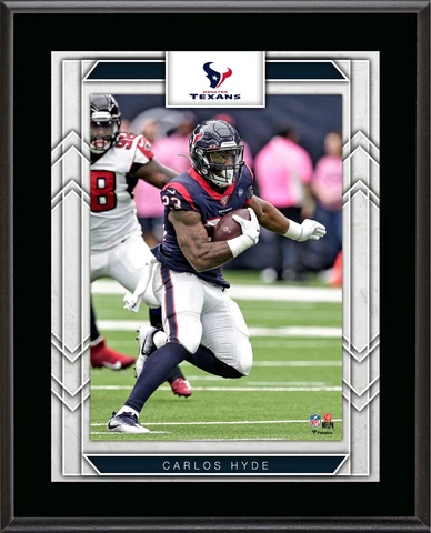 Carlos Hyde Houston Texans 10.5" x 13" Player Sublimated Plaque Cover