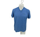 Eddie Bauer Men V Neck T Shirt Medium Short Sleeve Outdoor Polyester Blue 30-27