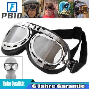 Motorradbrille UV-Schutz Goggles für Brillenträger Fliegerbrille Boarder Retro - Bild 1 von 5