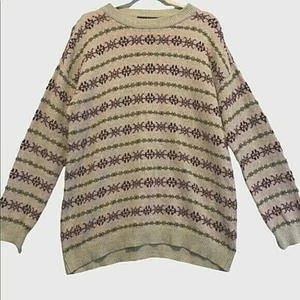 Lauren Ralph Lauren Oversized Fair Isle Sweater NWT Size L - Picture 1 of 5