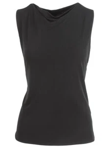 Brioni Damen Ärmellos T-Shirt Oberteil Top Schwarz 100% Viskose Größe 44 Italy50 - Bild 1 von 4